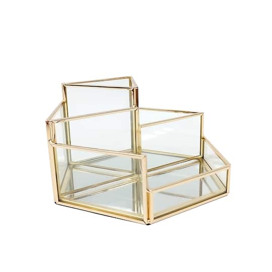 8" Hexagonal Glass Trinket Box by Ashland®